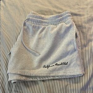 Universal Thread Light Gray Women's Shorts - California Beach Club Embroidery
